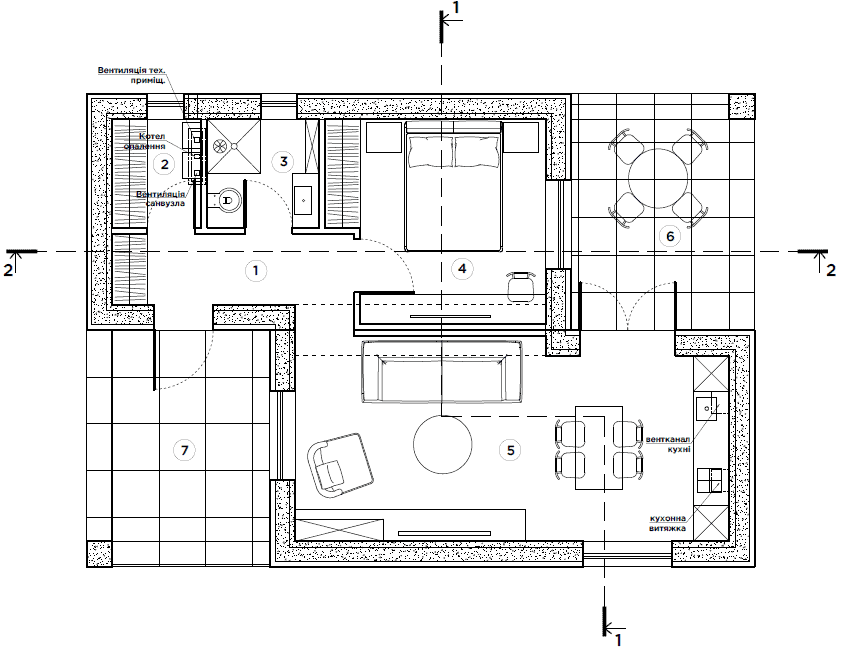Bungalow MF-72-Grundriss A